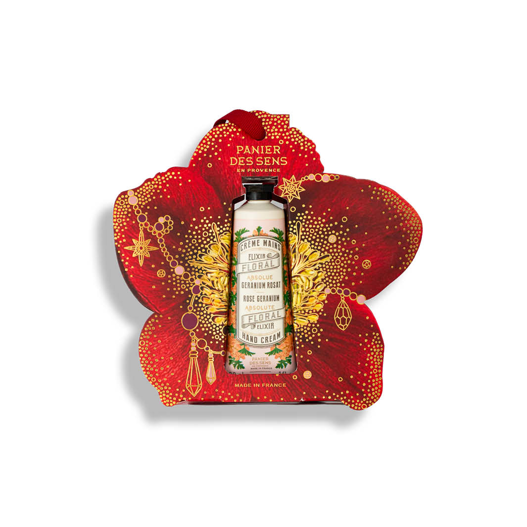 Rose Geranium hand cream gift – Holiday ornament