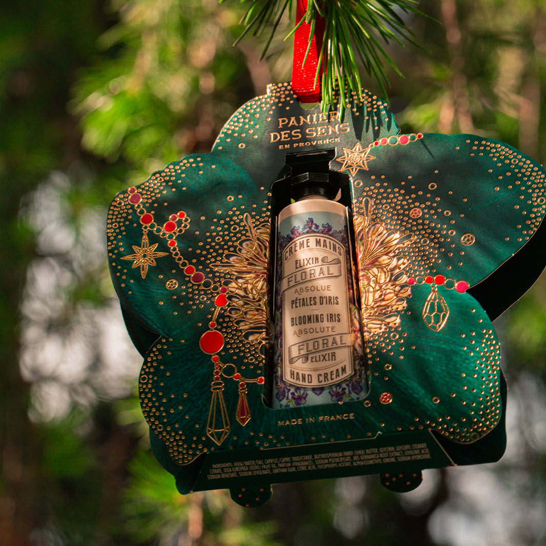 Iris hand cream gift – Holiday ornament