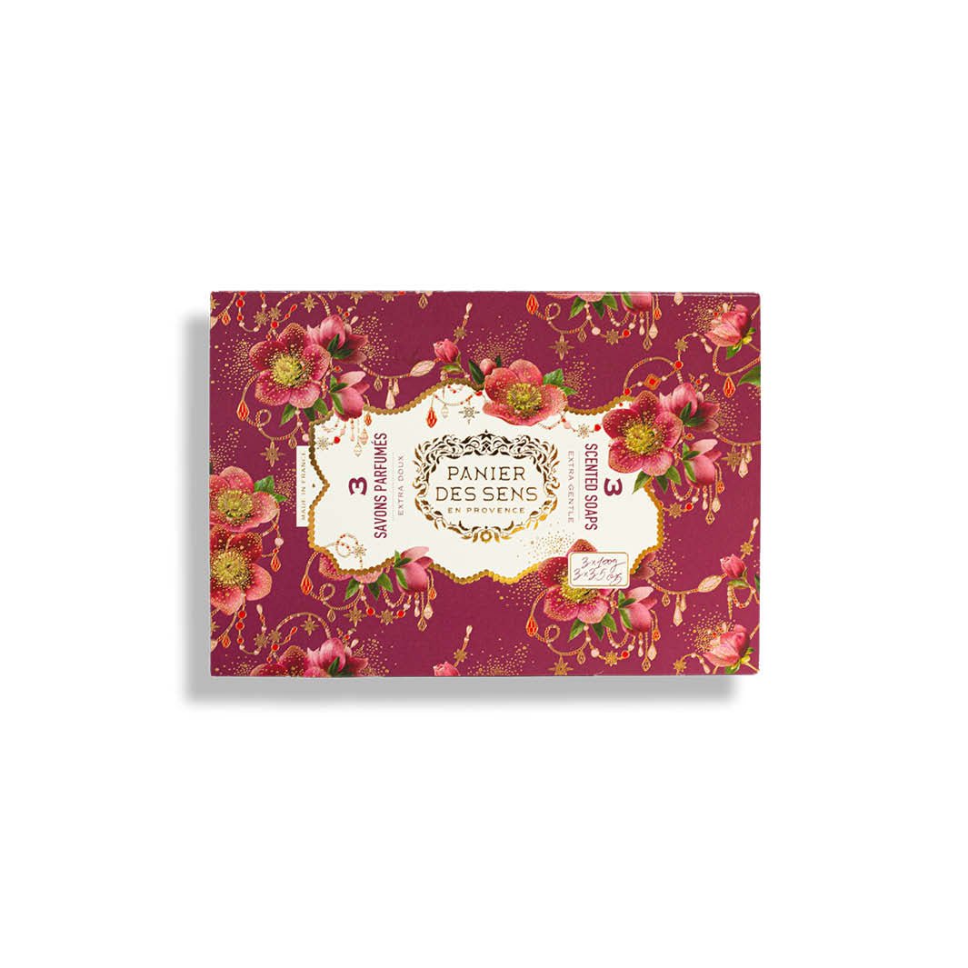 Set de regalo de jabones en pastilla de Navidad: 3 jabones perfumados, de 3,5 oz cada uno - NAVIDAD - Panier des Sens EE. UU.