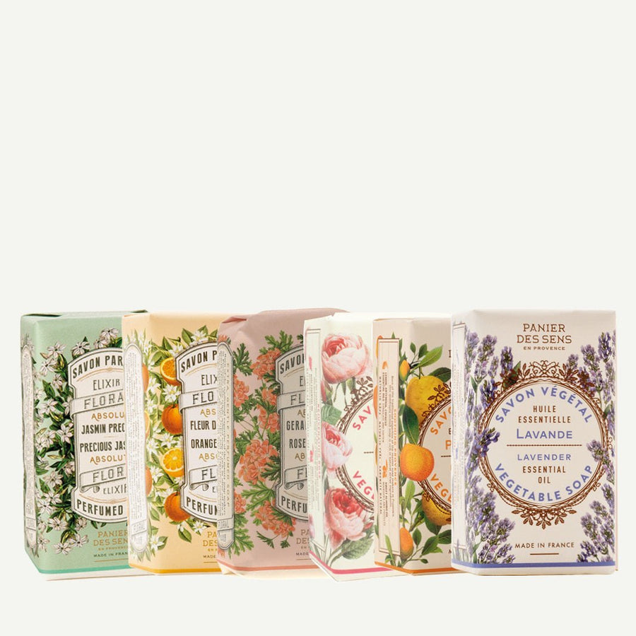 Discovery Pack of 6 French Natural Bar Soaps (6 x 5oz) - Solid cosmetics - Panier des Sens USA