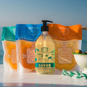 Essential pack of Marseille Olive Liquid Soap Limited Edition 25 Years + 3 refills - Liquid Marseille Soap - Panier des Sens USA