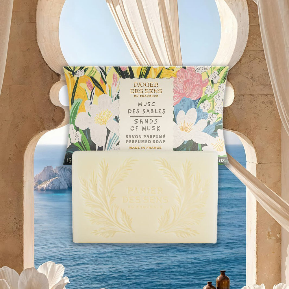 French Luxury Bar Soap - Sands of Musk - Solid cosmetics - Panier des Sens USA