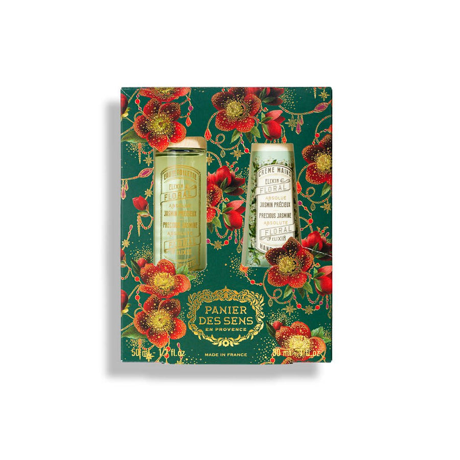 Jasmine Perfume Gift Set – Eau de Toilette 1.7 fl oz + Hand Cream 1 fl oz - CHRISTMAS - Panier des Sens USA