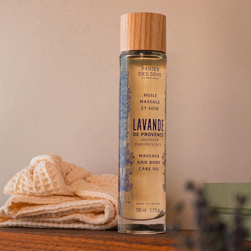 Lavender Massage Oil – Relaxing Body Oil 3.4 fl oz - Body Care - Panier des Sens USA