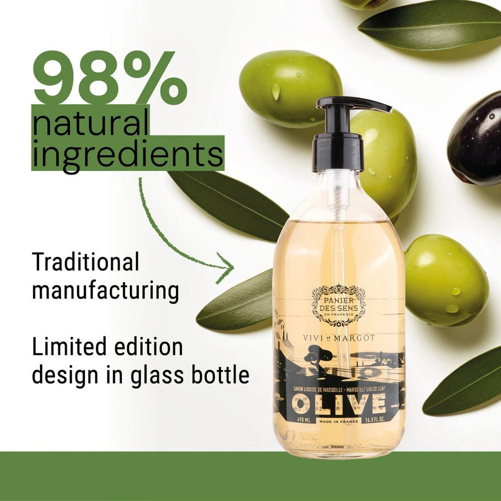 Limited Edition Liquid Marseille Soap - Olive savon liquide de Marseille - Liquid Marseille Soap - Panier des Sens USA