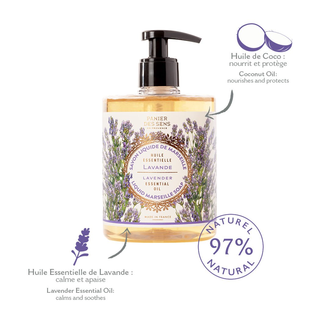 Liquid Marseille soap - Lavender savon liquide de Marseille - Liquid Marseille Soap - Panier des Sens USA