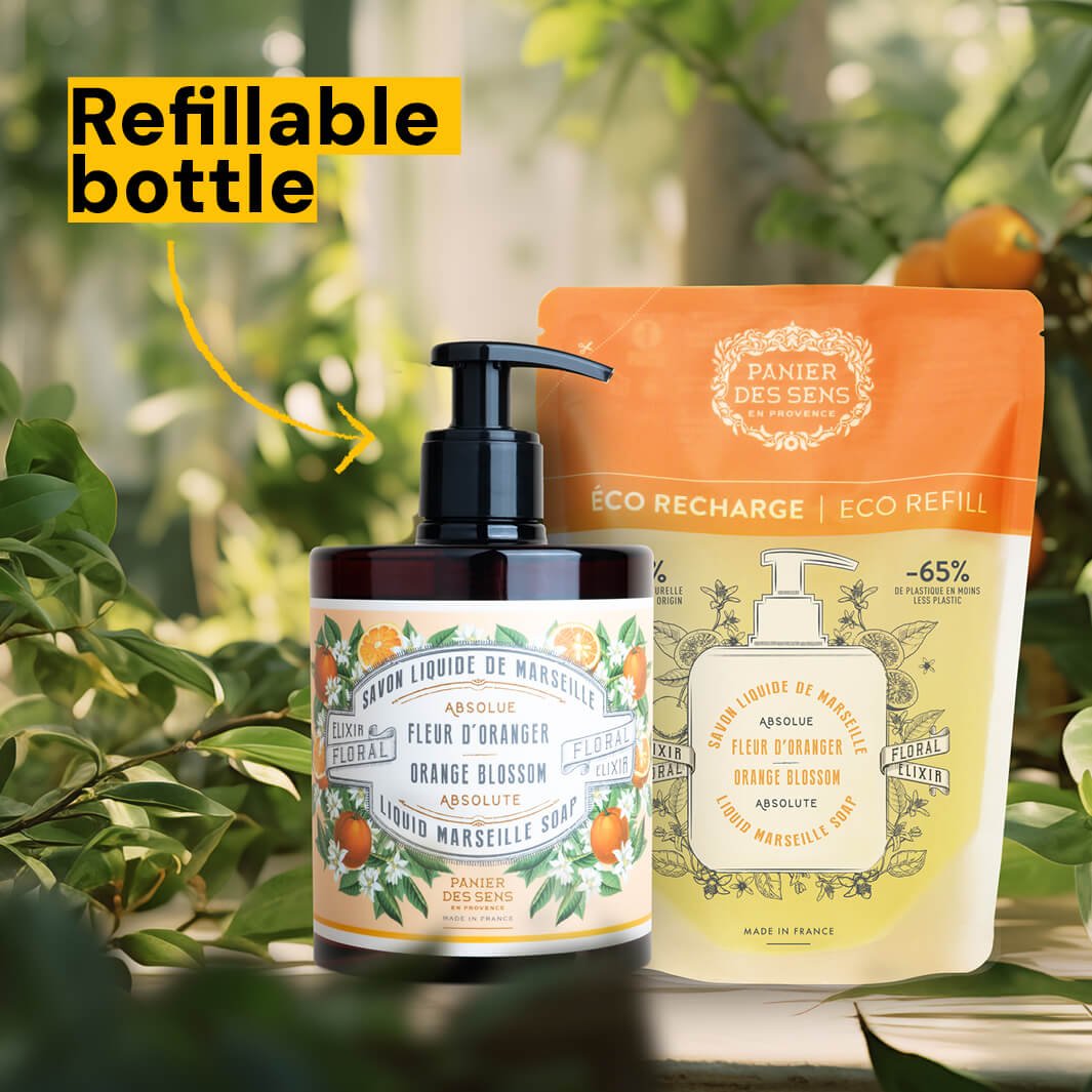 Liquid Marseille Soap - Orange Blossom savon liquide de Marseille - Liquid Marseille Soap - Panier des Sens USA