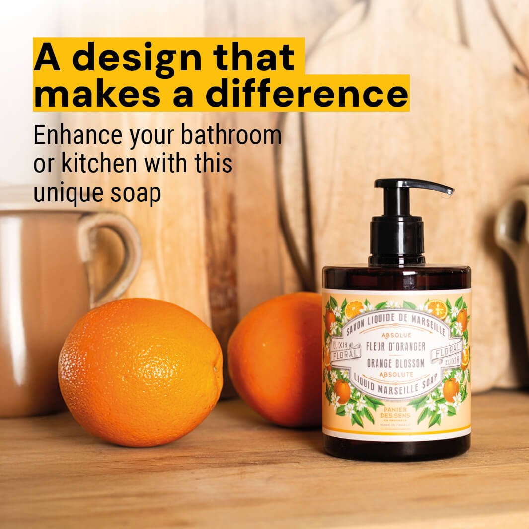 Liquid Marseille Soap - Orange Blossom savon liquide de Marseille - Liquid Marseille Soap - Panier des Sens USA