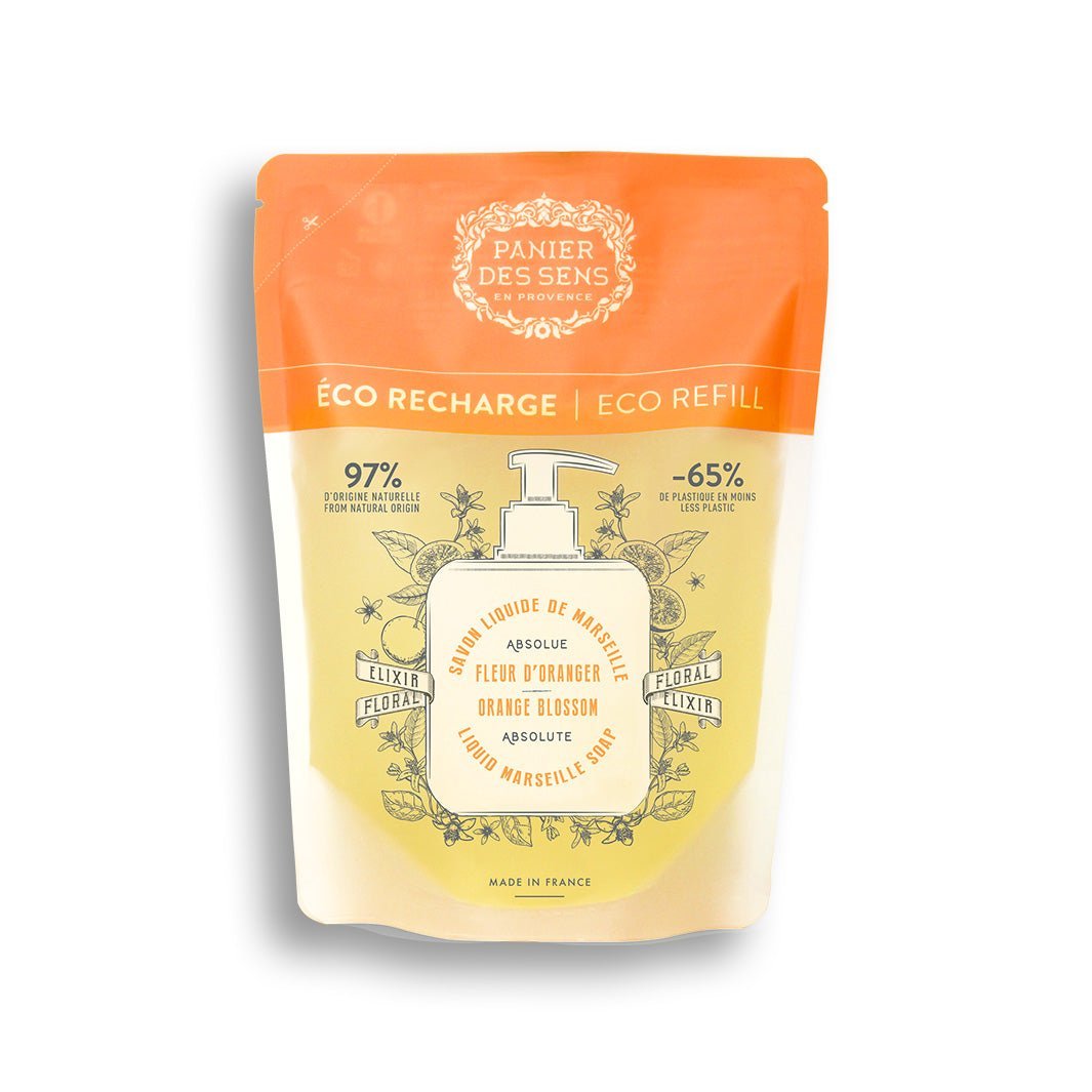 Liquid Marseille Soap Refill - Orange Blossom Hand Soap (VP) - Eco - refills - Panier des Sens USA