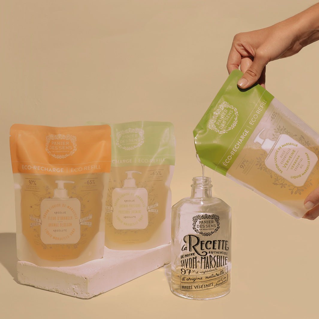 Liquid Marseille Soap Refill - Precious Jasmine French Soap - Eco - refills - Panier des Sens USA