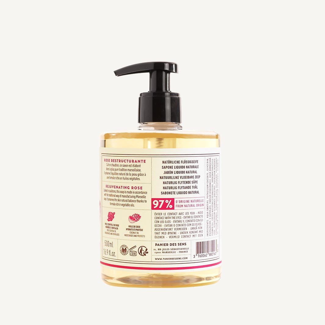 Liquid Marseille soap - Rejuvenating rose - Liquid Marseille Soap - Panier des Sens USA