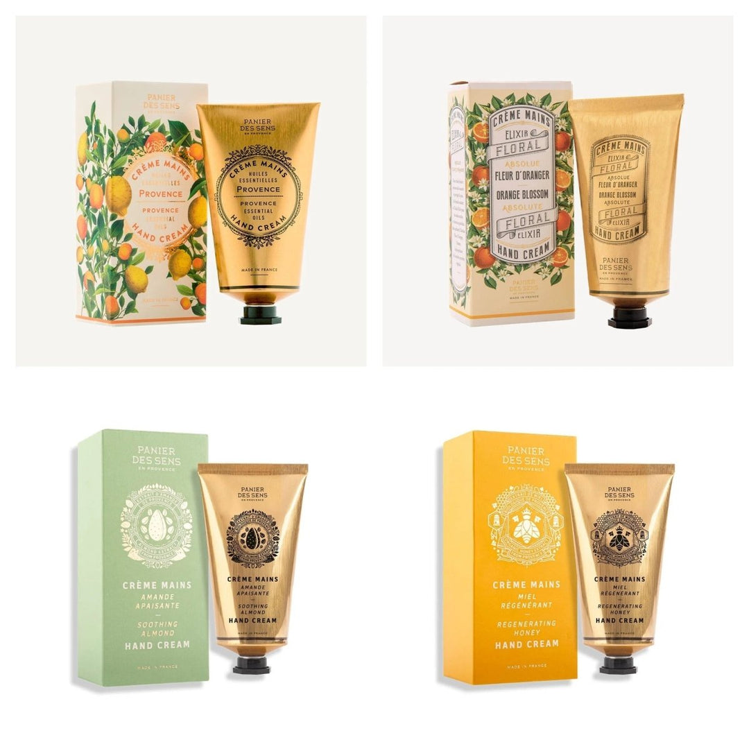 Pack of 4 Multi-Scented Hand Creams 2.5 floz - Provence, Orange Blossom, Honey, Almond - Hand care - Panier des Sens USA