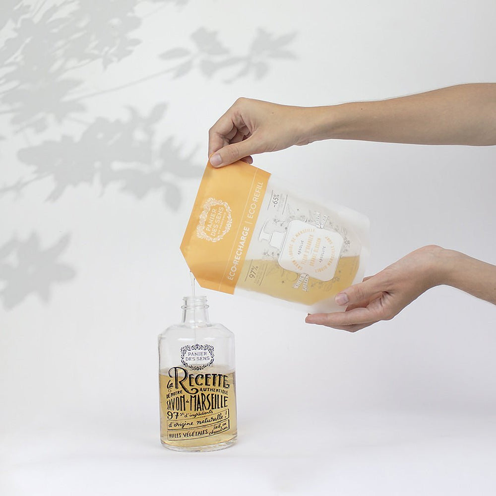 Pack of 6 Liquid Marseille Soap Refills - Orange Blossom 6x16.9oz - Eco - refills - Panier des Sens USA