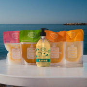 Pack of Marseille Olive Liquid Soap Limited Edition 25 Years + 4 Refills - Liquid Marseille Soap - Panier des Sens USA