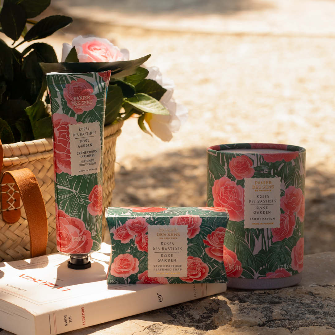 Crema corporal perfumada - Rose Garden, 5,1 onzas líquidas - Cuidado corporal - Panier des Sens EE. UU.