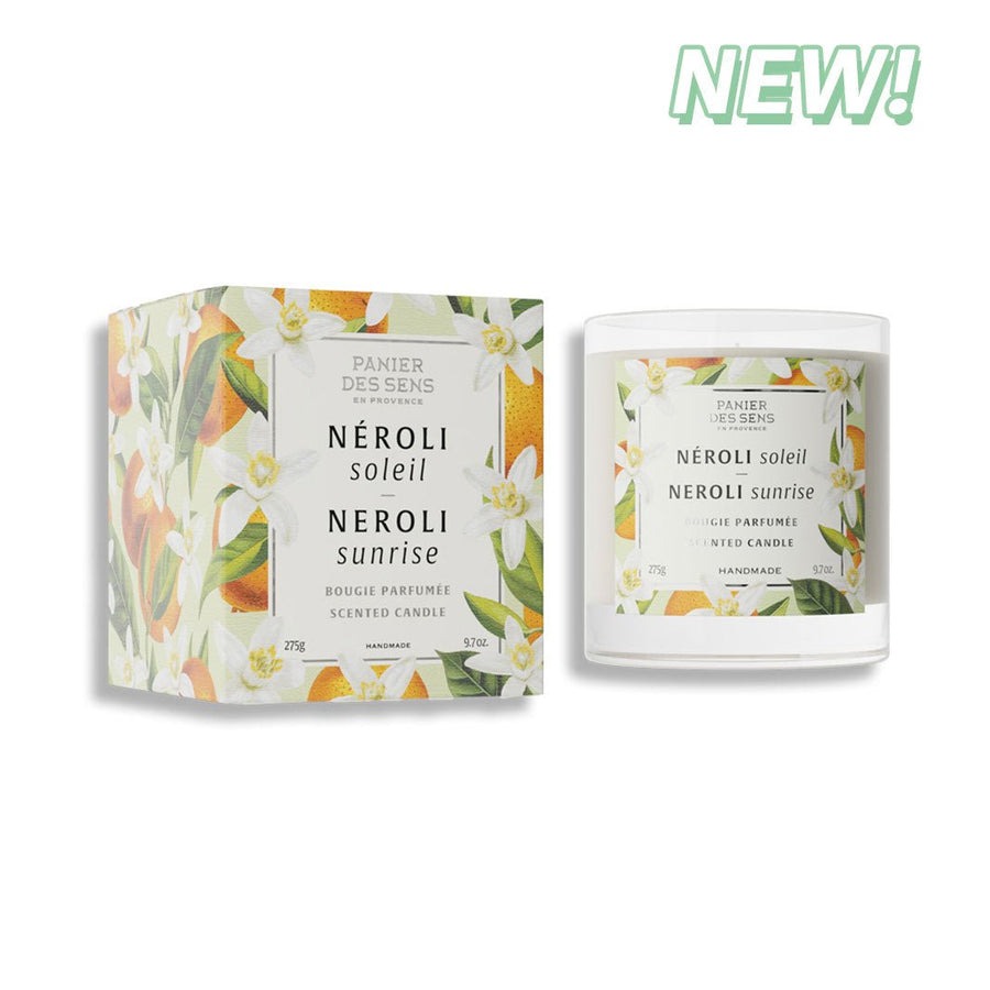 Scented Candle with Vegetable Wax - Neroli Sunrise (10oz) - Scented candles - Panier des Sens USA
