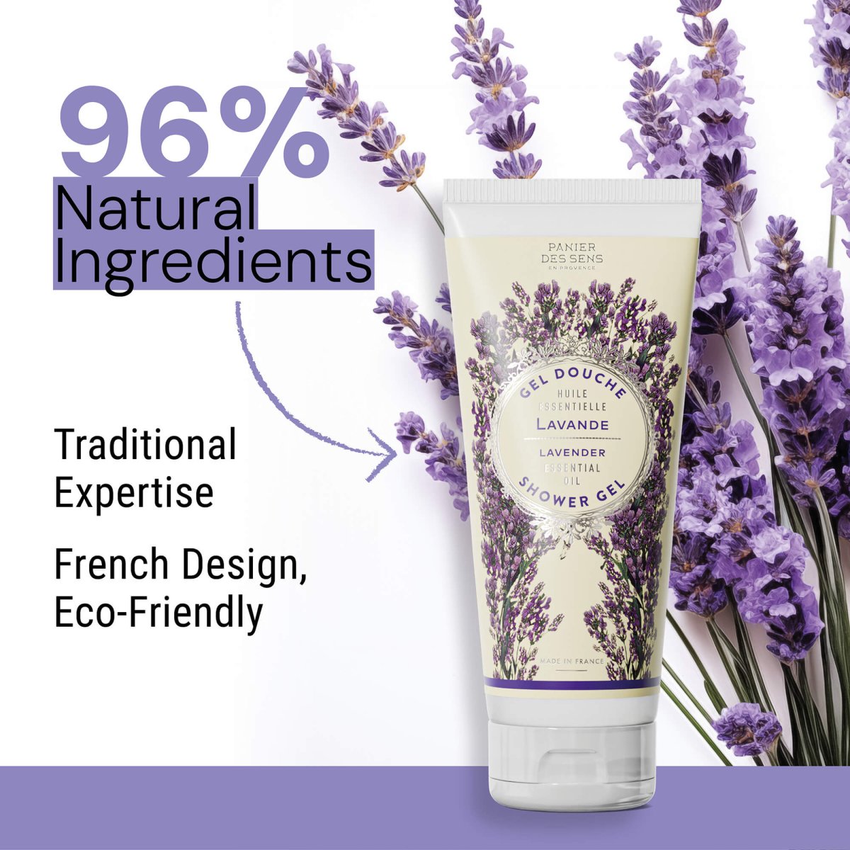 Shower gel - Relaxing Lavender (6.7 fl.oz.) - Shower gel - Panier des Sens USA