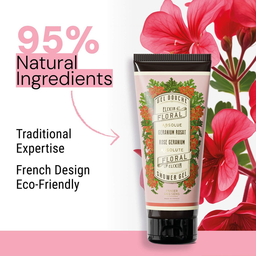 Shower gel - Rose Geranium (6.7 fl.oz.) - Shower gel - Panier des Sens USA