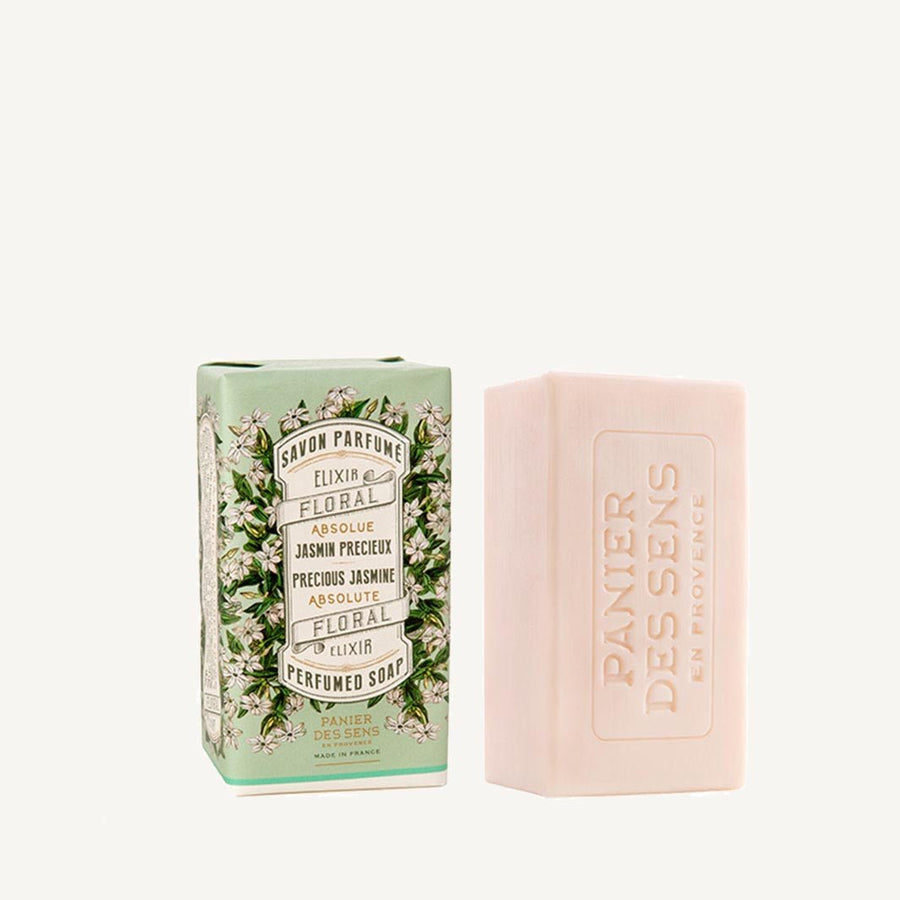 French Jasmine Natural Soap Bar with Olive Oil – 5oz - Solid cosmetics - Panier des Sens USA