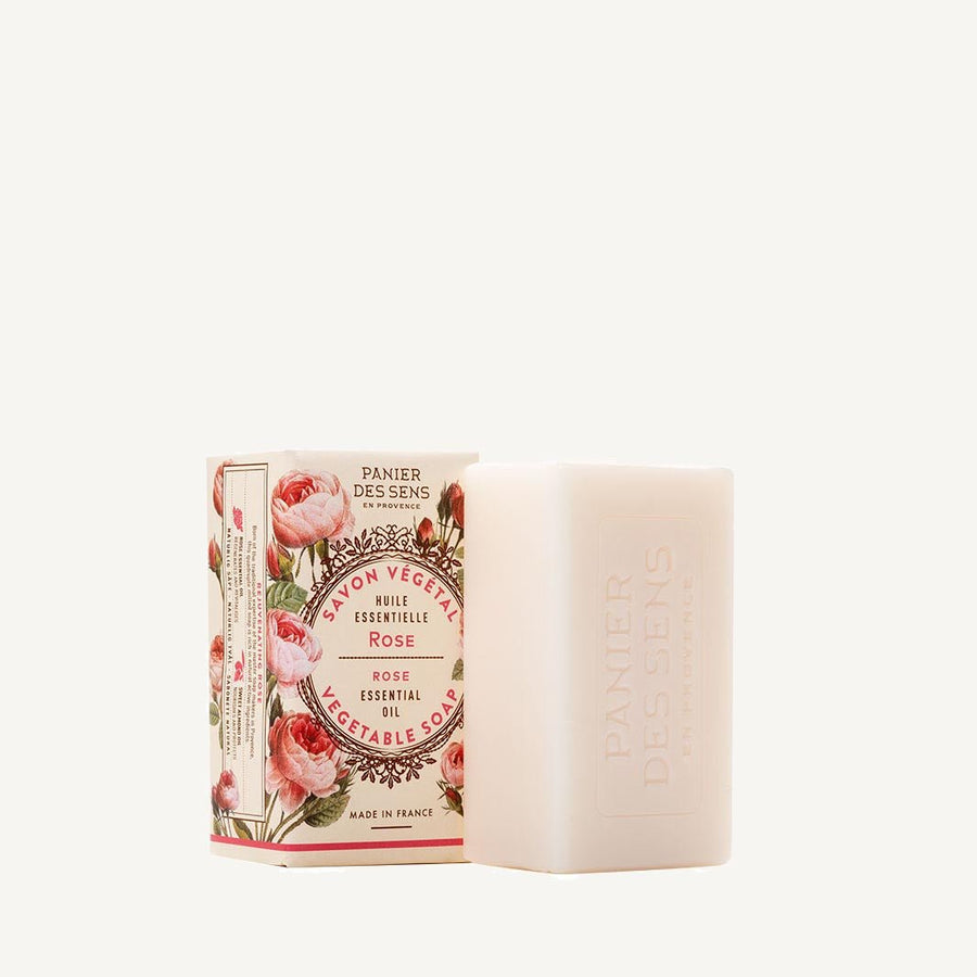 French Rose Natural Soap Bar with Essential Oil – 5oz - Solid cosmetics - Panier des Sens USA
