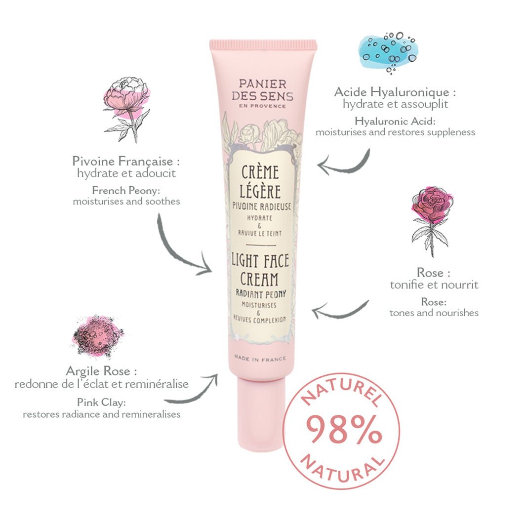 Light face cream - Radiant Peony - Face Care - Panier des Sens USA