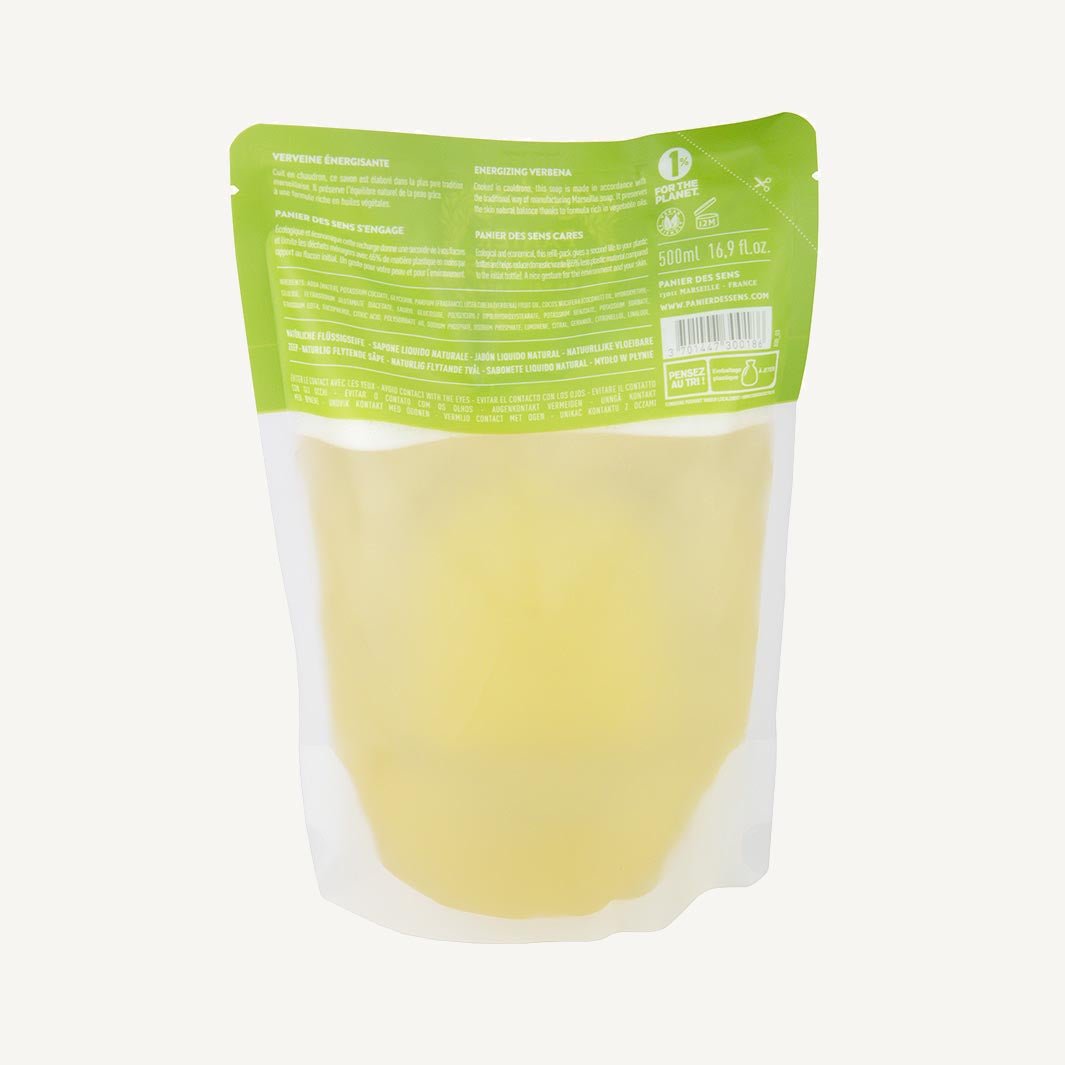 Liquid Marseille Soap Refill - Lemon verbena Hand soap - Eco - refills - Panier des Sens USA