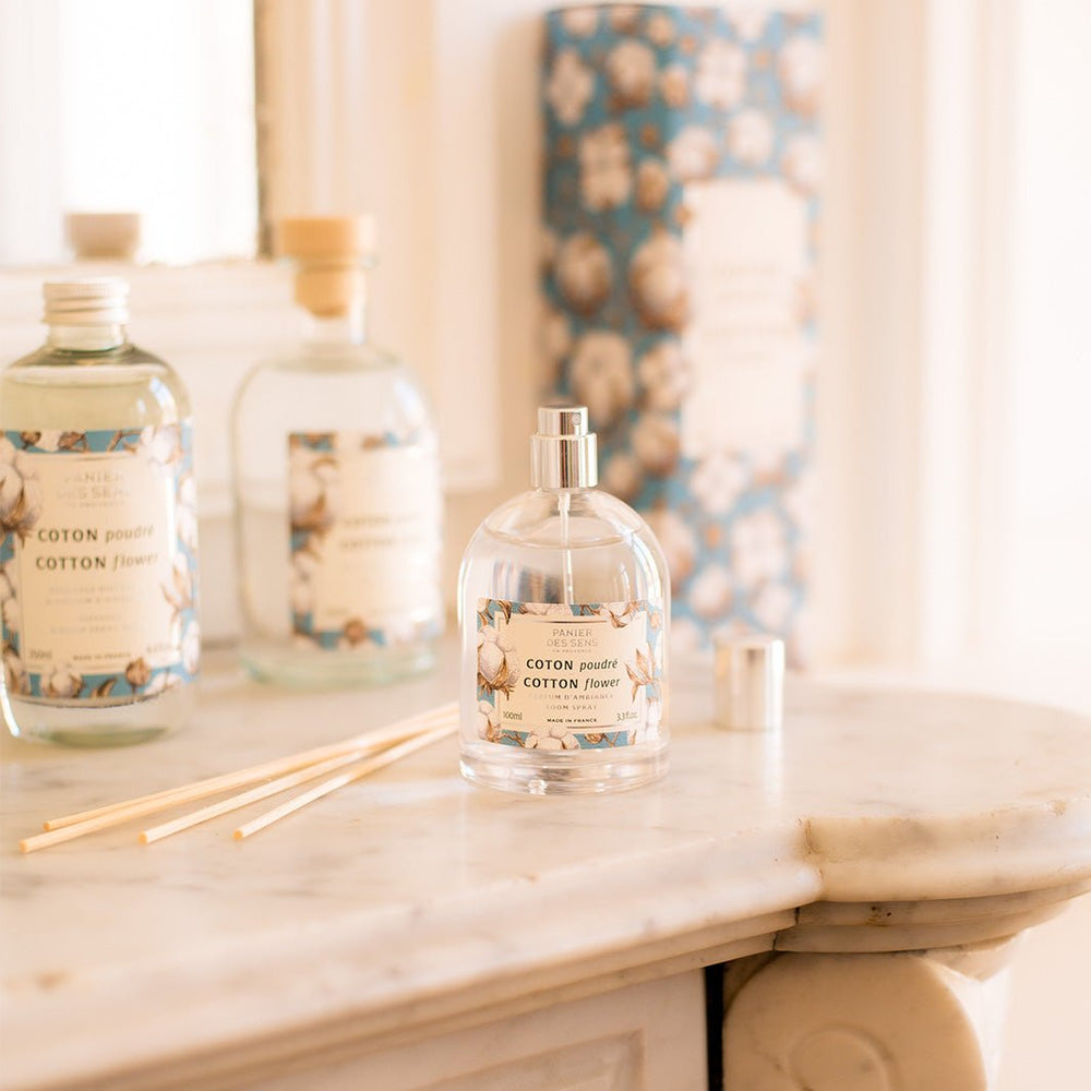 Room Spray - Cotton Flower Fragrance - Natural home fragrance - Panier des Sens USA