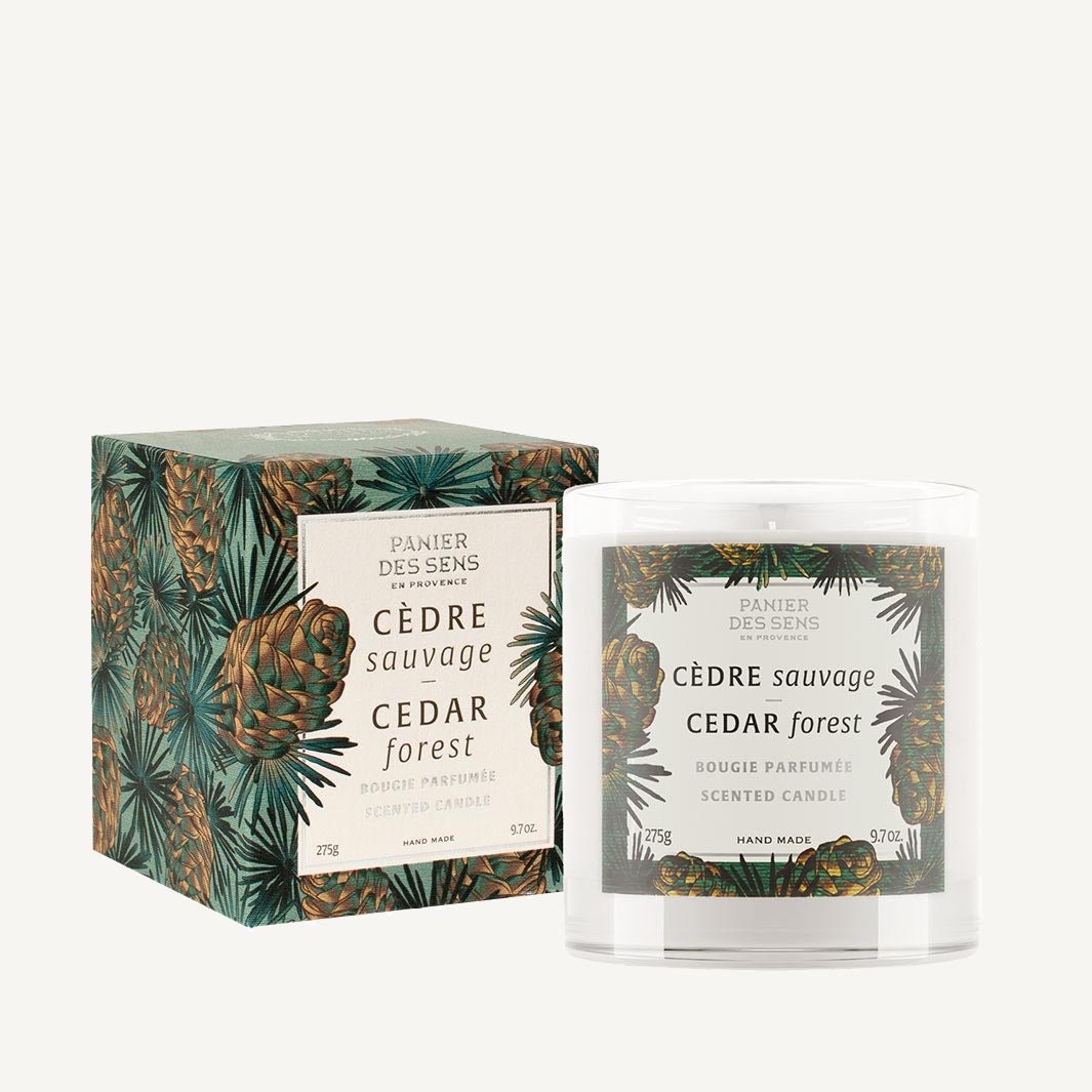 Vela perfumada - Vela vegana de cedro 0,61 lb - Velas perfumadas - Panier des Sens USA