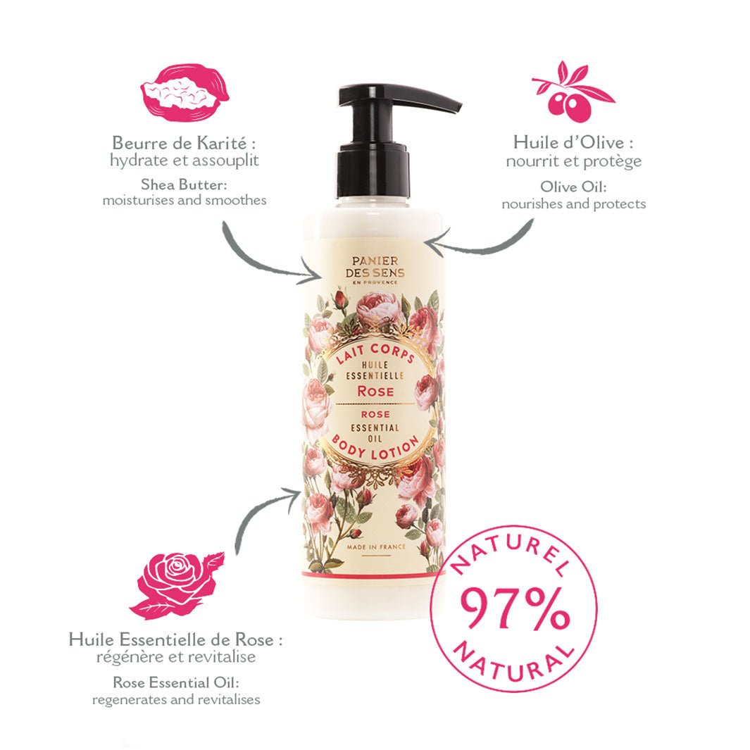 Shea Butter Body lotion - Rejuvenating Rose - Body Lotion - Panier des Sens USA