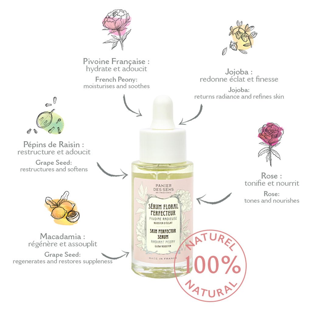 Skin perfector serum - Radiant Peony - Face Care - Panier des Sens USA